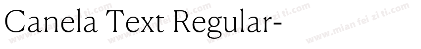 Canela Text Regular字体转换